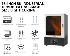 LCD 16 inch 8K Industrial Grade Ultra Printing Size Printer