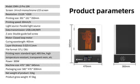 14 Inch Desktop 16K LCD 3D Printer for Fast Printing Machine